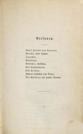 Die Ahnfrau : Trauerspiel in 5 Aufzügen