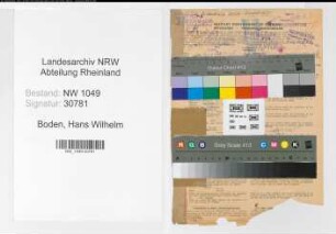 Entnazifizierung Hans Wilhelm Boden , geb. 31.03.1910 (Steuerberater)