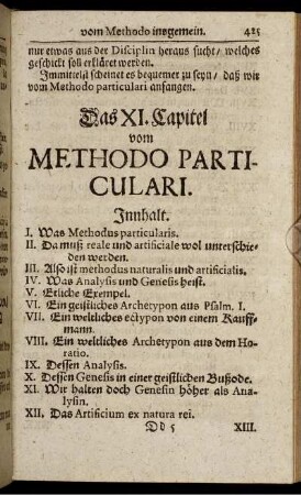Das XI. Capitel vom Methodo Particulari.