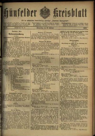 Ausgabe vom Donnerstag, den 22. Februar 1917.