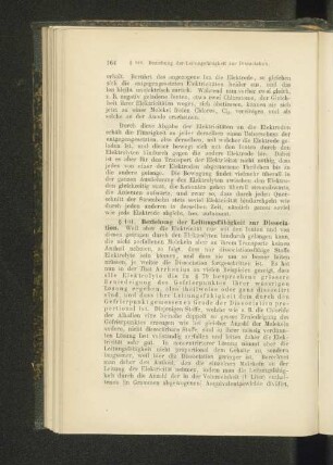 § 101. Beziehung der Leitungsfähigkeit zur Dissociation.