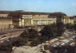 Messestadt Leipzig: Blick zum Hauptbahnhof