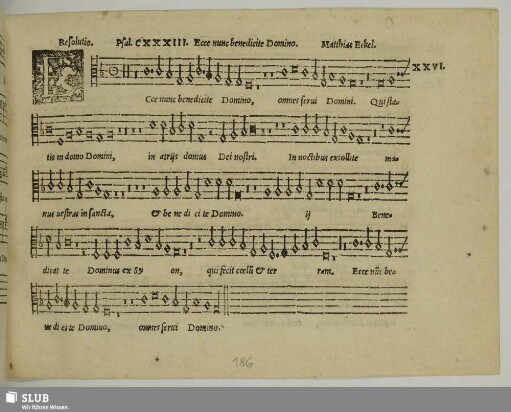 XXVI. Eckel, Matthias: Ecce nunc benedicite Domino