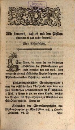 Allgemeine Bibliothek für das Schul- und Erziehungswesen in Teutschland. 6. 1778