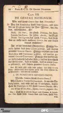 Cap. III. De Genere Nominum