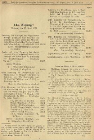145. Sitzung. Mittwoch den 23. Juni 1920