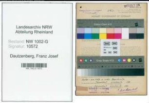 Entnazifizierung Franz Josef Dautzenberg, geb. 05.05.1900 (Kellner)