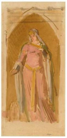 Stehende mittelalterliche Frauenfigur