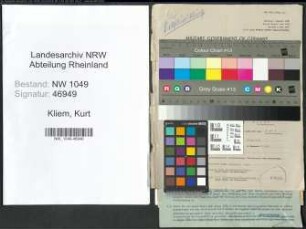 Entnazifizierung Kurt Kliem , geb. 21.05.1904 (Kaufmaennischer Angestellter)