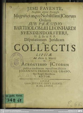 De collectis