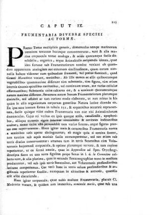 Caput iX. Frumentaria diversæ speciei ac formæ.