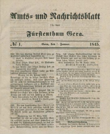 7. Januar - 30. December = No. 1-52