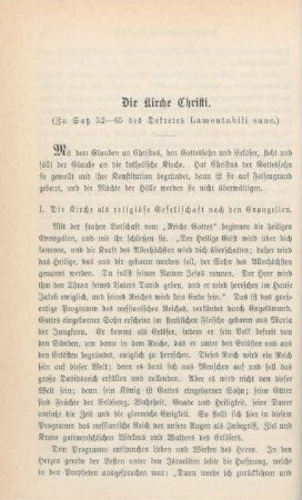 28-52 Die Kirche Christi : zu Satz 52-65 des Dekretes Lamentabili sane