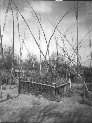 China. Sinkiang (Xinjiang). Takla Makan. At-bashi am rechten Ufer des Jurunkush-darja. Friedhof