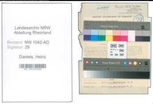 Entnazifizierung Heinz Daniels , geb. 22.02.1898 (Vermessungsbeamter)