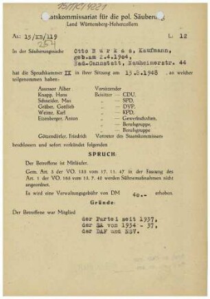 Burkas, Otto