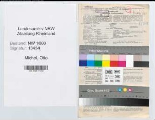 Entnazifizierung Otto Michel, geb. 05.01.1908 (Kaufmann)