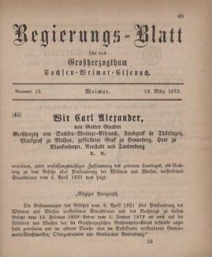 Nr. 13 : 12. März 1872