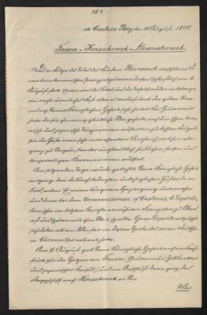 Reisebeschreibung Fusan - Korsakowsk - Aleandrowsk vom 19.08.1898 (96b)