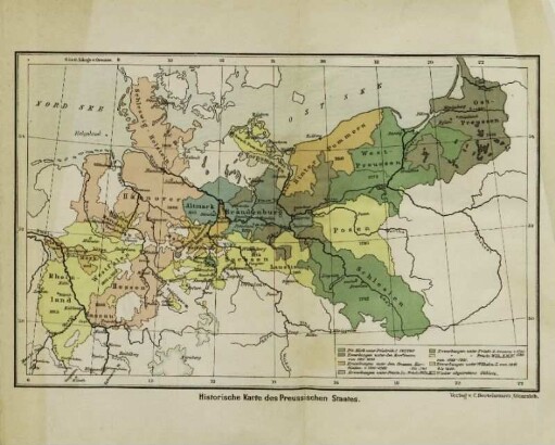 Historische Karte des Preussischen Staates