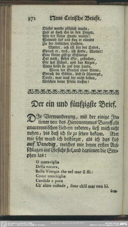 Der ein und fünfzigste Brief