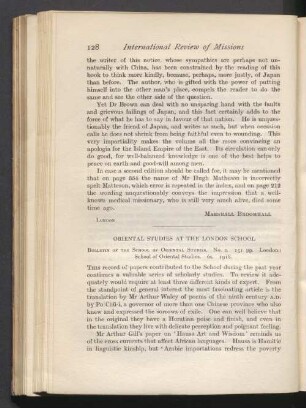 Oriental studies at the London school