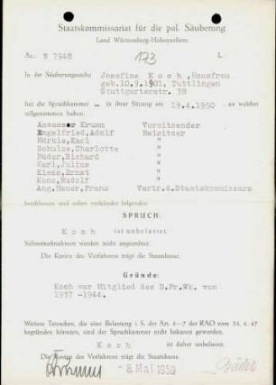 Koch, Josefine