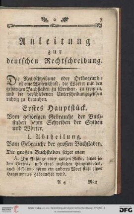Erstes Hauptstueck