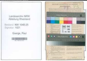 Entnazifizierung Paul Goerge , geb. 02.05.1893 (Ingenieur)