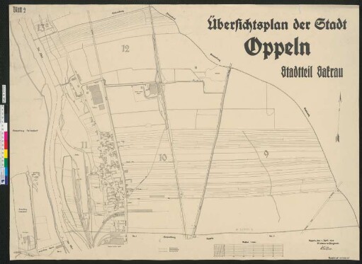 Übersichtskarte der Stadt Oppeln