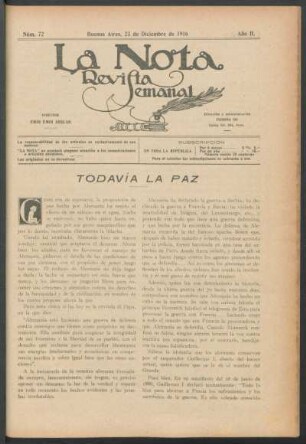 Todavía la paz
