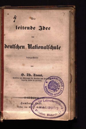 Die leitende Idee der deutschen Nationalschule