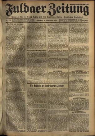 Ausgabe vom Mittwoch, den 28. November 1928.