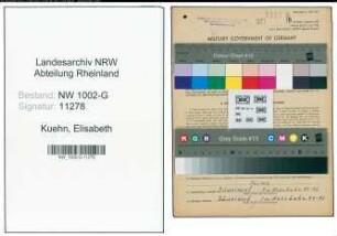 Entnazifizierung Elisabeth Kuehn, geb. 05.03.1902 (Kassiererin)