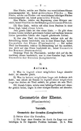Geometrie der Ebene. Planimetrie.