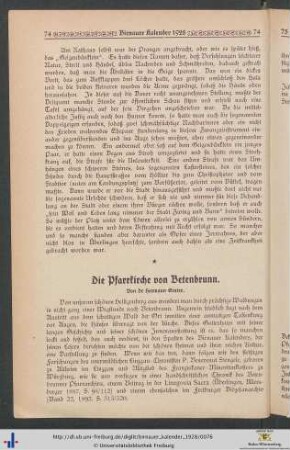 Die Pfarrkriche von Betenbrunn.