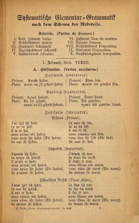 Elementar-Grammatik der französischen Sprache
