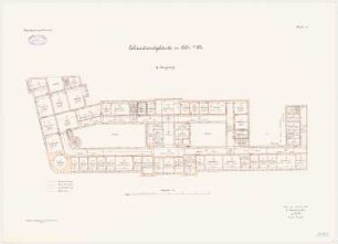 Polizeidienstgebäude, Köln: Grundriss 3. OG 1:150