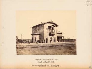 Bergisch-Märkische Eisenbahn. Stationsgebäude Schlebusch: Ansicht
