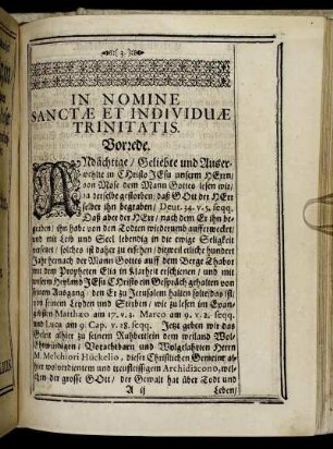 Vorrede.; Leichtext.; Eingang.; Erklärung.