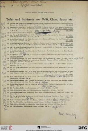 Teller und Schüsseln von Delft, China, Japan etc. (Nr. 540-617)