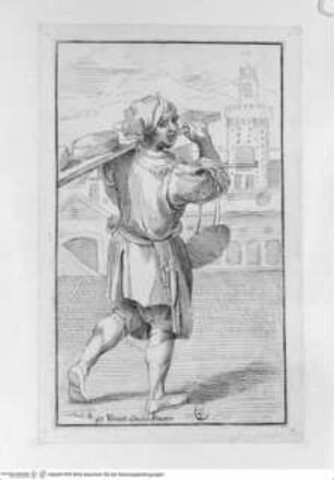 Le Arte di Bologna Originali, disegnate da Annibale Carracci, intagliate da S. Guilino... Rom 1646, "Vende Casio Fresco" (Taf. 47)