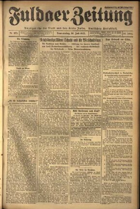 Ausgabe vom Donnerstag, den 30. Juli 1925.
