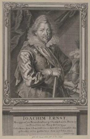 Bildnis des Ioachim Ernst, Markgraf von Brandenburg-Onolzbach
