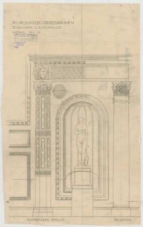 Thiersch, Friedrich von; Wiesbaden; Kurhaus - Lesehalle Süd (Detail)