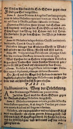 Philothea Ab Amore Divino Per Viam Purgativam, Illuminativam & Unitivam ad Deum tracta, Et a Iuventute Ducalis Gymnasii Societatis Jesu Neoburgi in Scenam producta : = Philothea Von Göttlicher Lieb entzindet wird durch die drey Geistliche Weeg der Rainigung, Erleüchtung und Vereinigung zu Gott Gezogen Und Von der Studierenden Jugendt deß Hertzoglichen Gymnasii zu Newburg in einem Musicalischen Spili vorgestellet ...