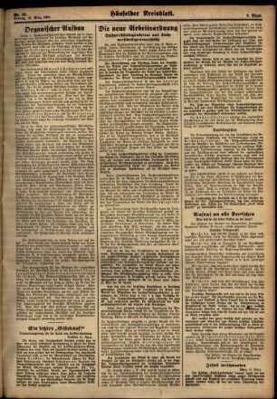 Zweite Ausgabe vom Freitag, den 16. März 1934.