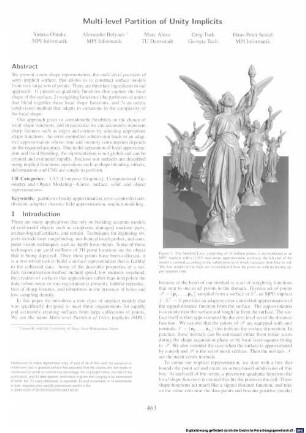 Multi-level partition of unity implicits