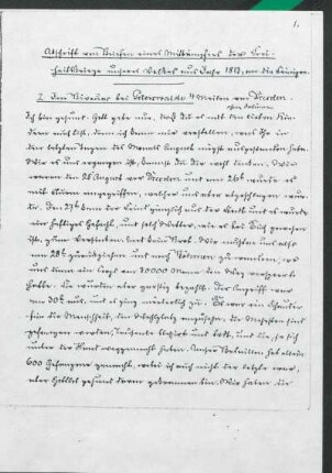 Briefe von Kriegsteilnehmern an ihre Angehörigen