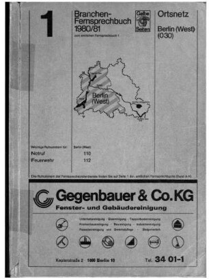 1980/1981: Amtliches Fernsprechbuch